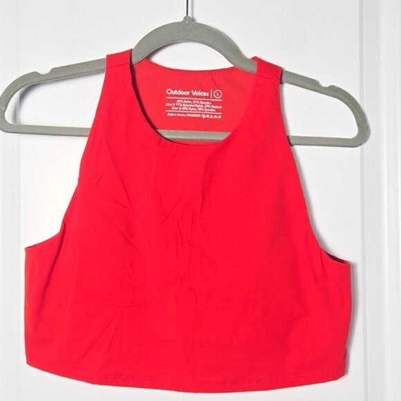 Outdoor Voices Tops - Outdoor Voices SuperForm Crop Top - L Bright Red